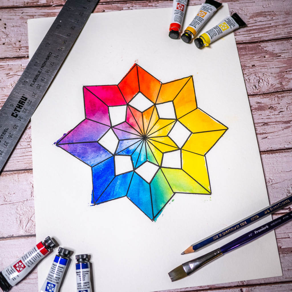 Make a Creative Color Wheel Design from Scratch – Camera and a Canvas